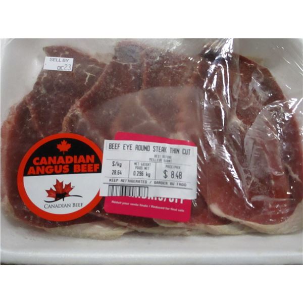 SHELF PULLS (AS IS):  EYE OF ROUND STEAK (APPROX. $8.43)