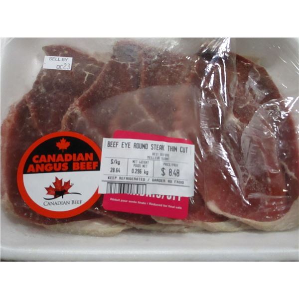 SHELF PULLS (AS IS):  EYE OF ROUND STEAK (APPROX. $8.43)