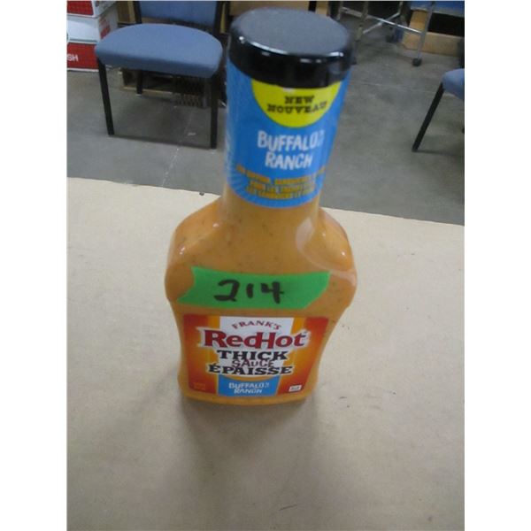 SHELF PULLS (AS IS):  RED HOT BUFFALO RANCH SAUCE - BOTTLE