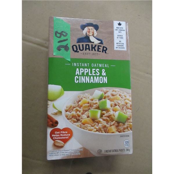 SHELF PULLS (AS IS):  QUAKER APPLE CINNAMON CEREAL (264 G) - BOX