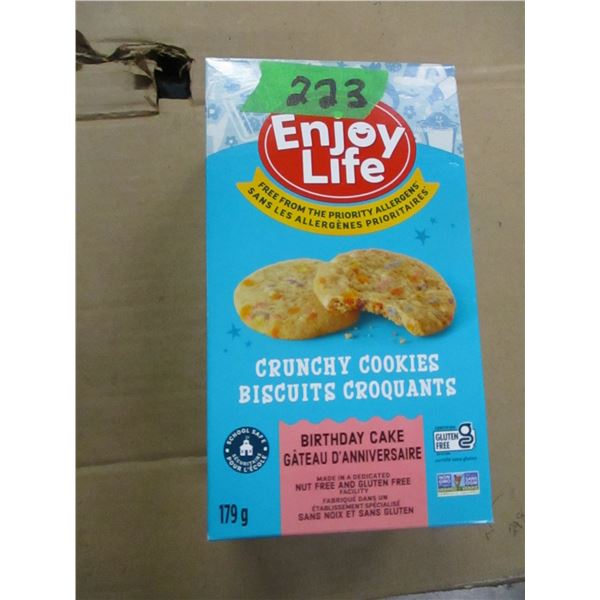 SHELF PULLS (AS IS):  ENJOY LIFE CRUNCHY COOKIES - BOX