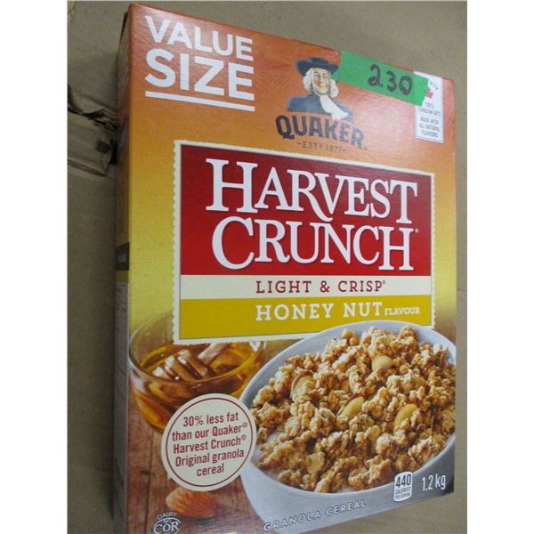 SHELF PULLS (AS IS):  QUAKER HONEY NUT CEREAL (1.2 KG) - BOX