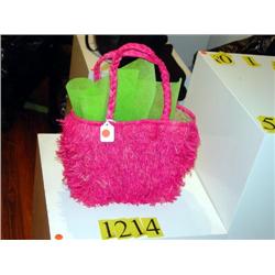 HANDBAG/FUSHIA FRILLED FLAPPER