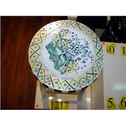 FLOWERED PAINTED BAR STOOL