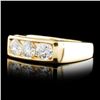 Image 2 : 14K Yellow Gold 1.25ctw Diamond Ring