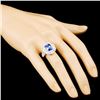 Image 3 : 14K Gold 3.41ct Tanzanite & 1.54ctw Diamond Ring