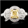 Image 1 : 18K Gold 1.79ctw Fancy Diamond Ring