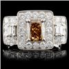 Image 1 : 18K White Gold 2.06ctw Fancy Diamond Ring
