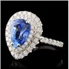 Image 2 : 18K Gold 2.81ct Sapphire & 1.09ctw Diamond Ring
