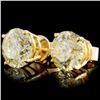 Image 2 : 14K Gold 4.42ctw Diamond Stud Earrings