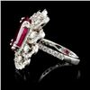 Image 3 : 18K White Gold 6.07ct Ruby & 1.80ct Diamond Ring