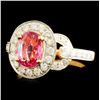 Image 2 : 18K Gold 1.28ct Spinel & 0.63ctw Diamond Ring