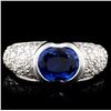 Image 1 : 14K White Gold 1.63ct Sapphire & 2.24ct Diamond Ri