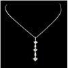 Image 2 : 14K White Gold 0.85ctw Diamond Pendant