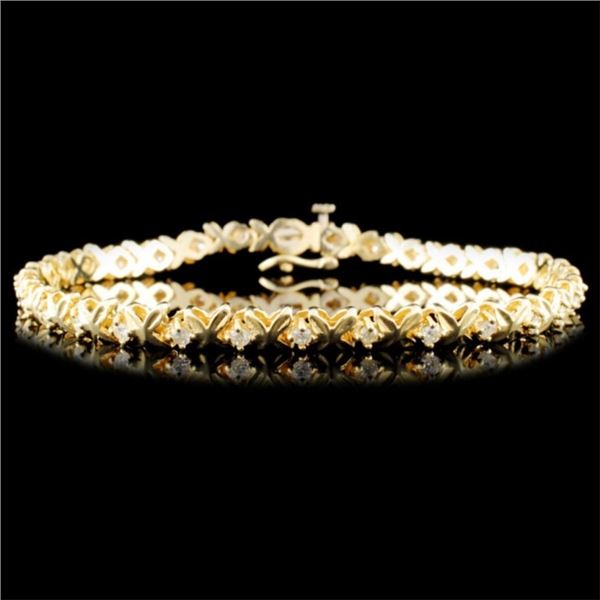 14K Gold 1.00ctw Diamond Bracelet