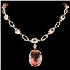 Image 2 : 14K Gold 44.18ctw Morganite & 4.25ctw Diamond Neck