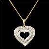 Image 1 : 14K Gold 0.75ctw Diamond Pendant