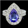 Image 1 : 14K Gold 3.00ct Tanzanite & 1.00ctw Diamond Ring