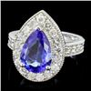 Image 2 : 14K Gold 3.00ct Tanzanite & 1.00ctw Diamond Ring