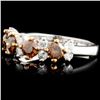 Image 2 : 14K Gold 1.00ctw Fancy Brown Diamond Ring