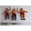 Image 1 : (3) WWE / WWF 1980's Bendies Wrestling Figures - Davey Boy Smith and Ted Arcidi
