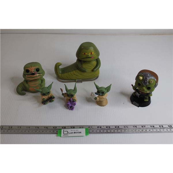 Yoda and Jabba the Hutt Figurines