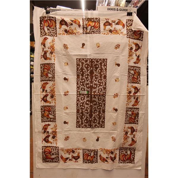 Vintage Large Country-Style Tablecloth