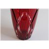 Image 3 : 8 1/2" Ruby Red Glass Vase