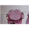 Image 2 : Pair of 12 1/2" Victorian Amethyst Purple Hand Painted Vases