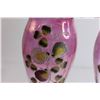Image 3 : Pair of 12 1/2" Victorian Amethyst Purple Hand Painted Vases