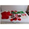 Image 1 : (9) Christmas Stockings, Santa Wall Hanging