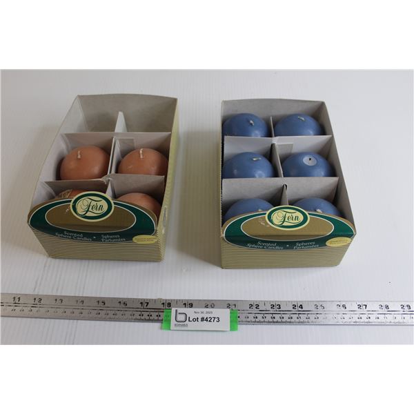 (10) Fern Scented Sphere Candles