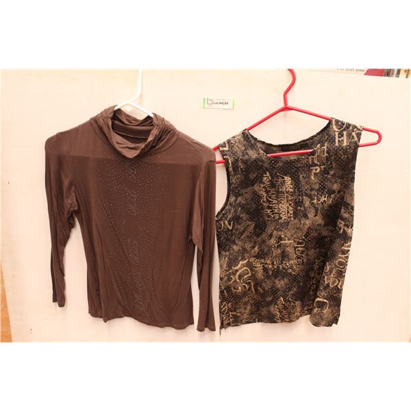 * Ladies Size S Beaded Turtleneck, "Sequined" Tank Top