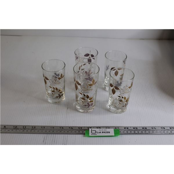 (5) Vintage Glass Tumblers