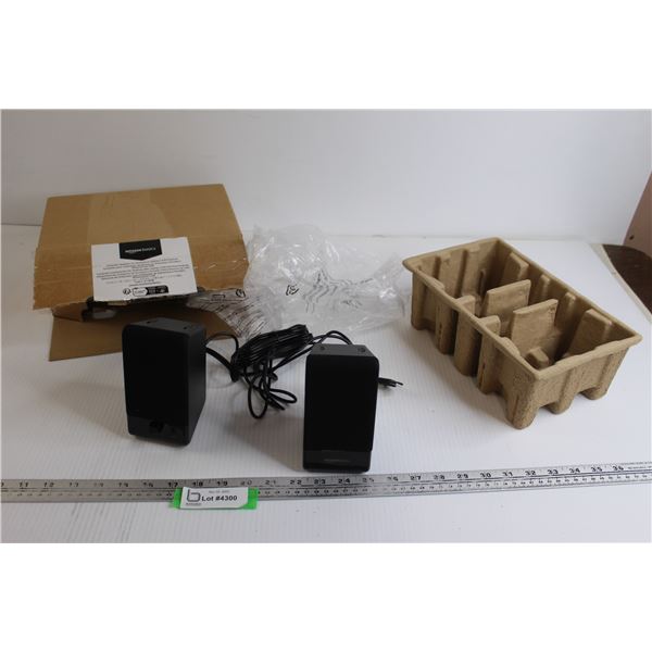 Amazon Basics Computer Speakers for Desktop/Laptop - Works, NIB