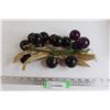 Image 1 : Large Purple Lucite Grapes - Wood Mounting