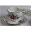 Image 2 : Royal Vale Teacup and Saucer, Hammersley Teacup and Saucer, Coalport Cream Soup and Saucer