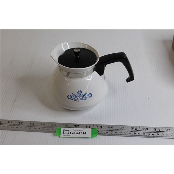 Corning Ware Blue & White 6 Cup Coffee Pot