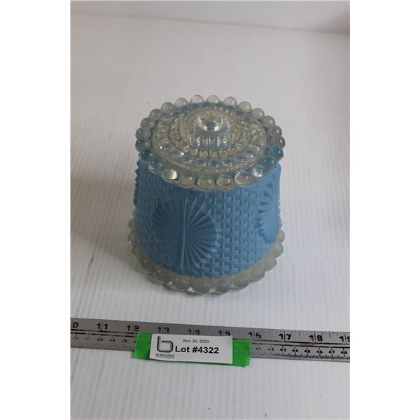 Vintage Blue Glass Lampshade