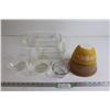 Image 1 : (5) Clear Glass Baking Dishes, (2) Pyrex Bowls