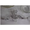 Image 2 : Collection of (9) Clear Glass Pieces - Bowls, Divided Dish, Candleholder, Depression Glass