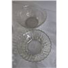 Image 4 : Collection of (9) Clear Glass Pieces - Bowls, Divided Dish, Candleholder, Depression Glass