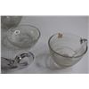 Image 6 : Collection of (9) Clear Glass Pieces - Bowls, Divided Dish, Candleholder, Depression Glass