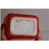 Image 4 : (2) Pyrex Dishes - Red Refrigerator Dish (No Lid) + Square Bowl