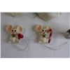 Image 5 : (4) Vintage Angel Christmas Decorations (2 are musical-working), (2) Vintage Christmas Mice