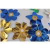 Image 6 : (15+) Vintage  Assorted  Reflectors, Foil Flower Tree Topper with Extra Foil Flowers-working