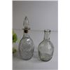 Image 5 : (2) Glass Decanters, Good Housekeeping Cream Can, Lady Hat Tea Light Shade