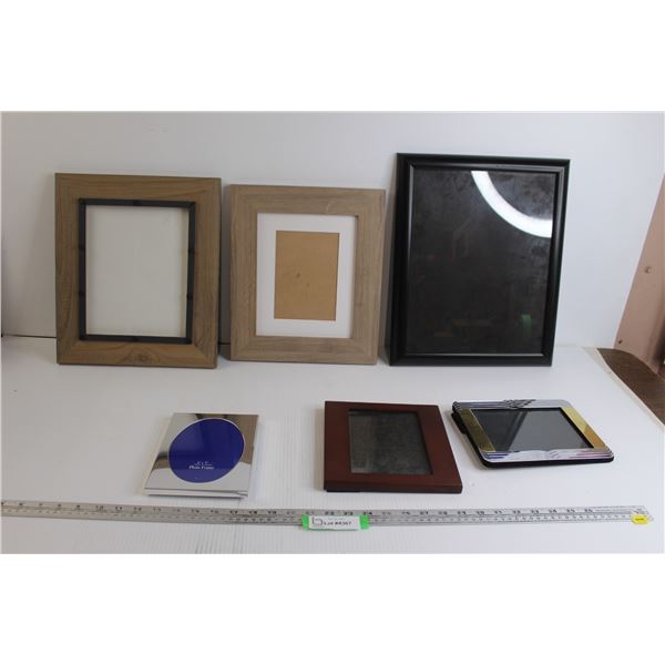 (6) Assorted Picture Frames - Biggest Measures 13" x 16", Smallest Measures 5 1/2" x 7 1/2"