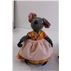 Image 2 : Crochet Mouse, Crochet Clown with Hard Head, (5) Fairy Decorations, (10+) Christmas Baubles, (2) Bow