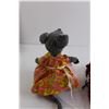 Image 3 : Crochet Mouse, Crochet Clown with Hard Head, (5) Fairy Decorations, (10+) Christmas Baubles, (2) Bow
